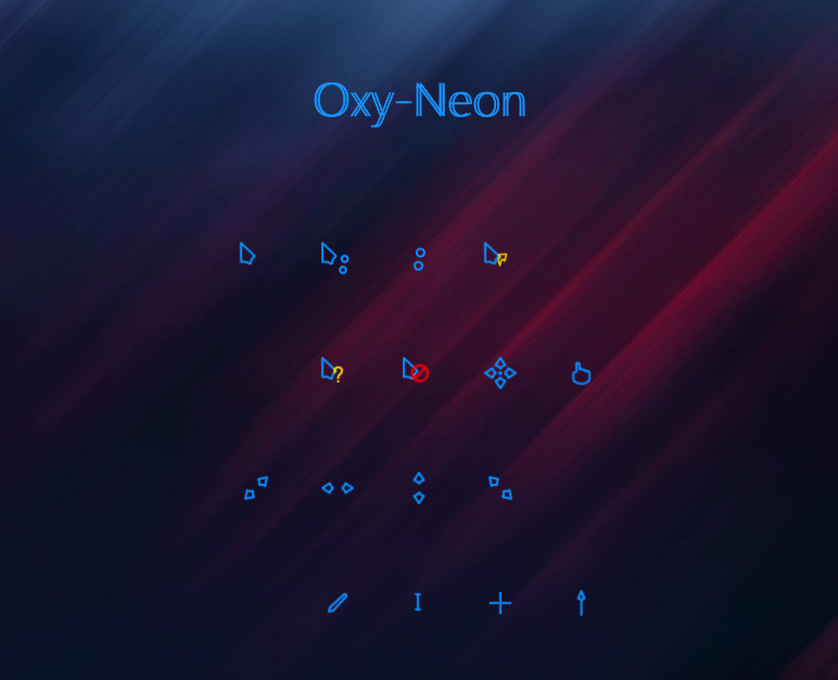 【鼠标指针美化】Oxy-Neon动态彩虹光标-宇柒云阁