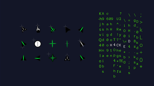 【鼠标指针美化】绿色矩阵动态光标-探索创新交互体验技术-宇柒云阁